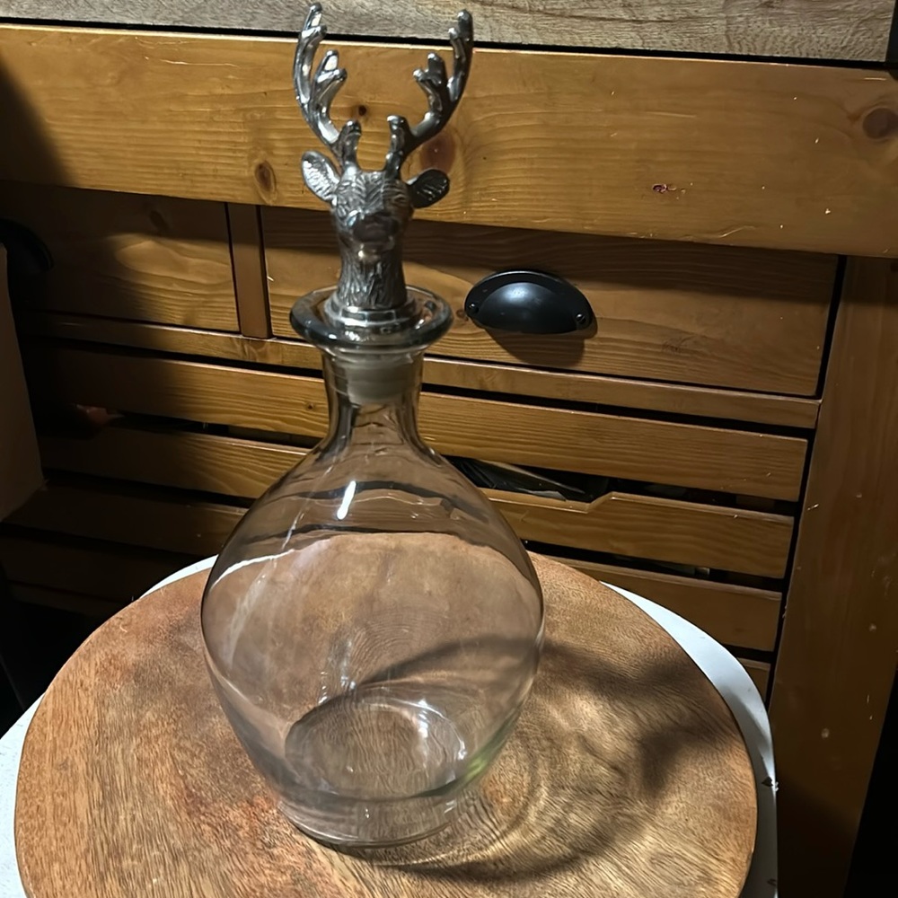 Crate & Barrel RARE Stag Decanter